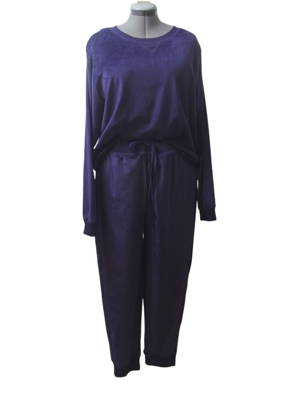 Honeydew Navy Velour Lounge Set XXL Sweatshirt Drawstring Jogger Pants
